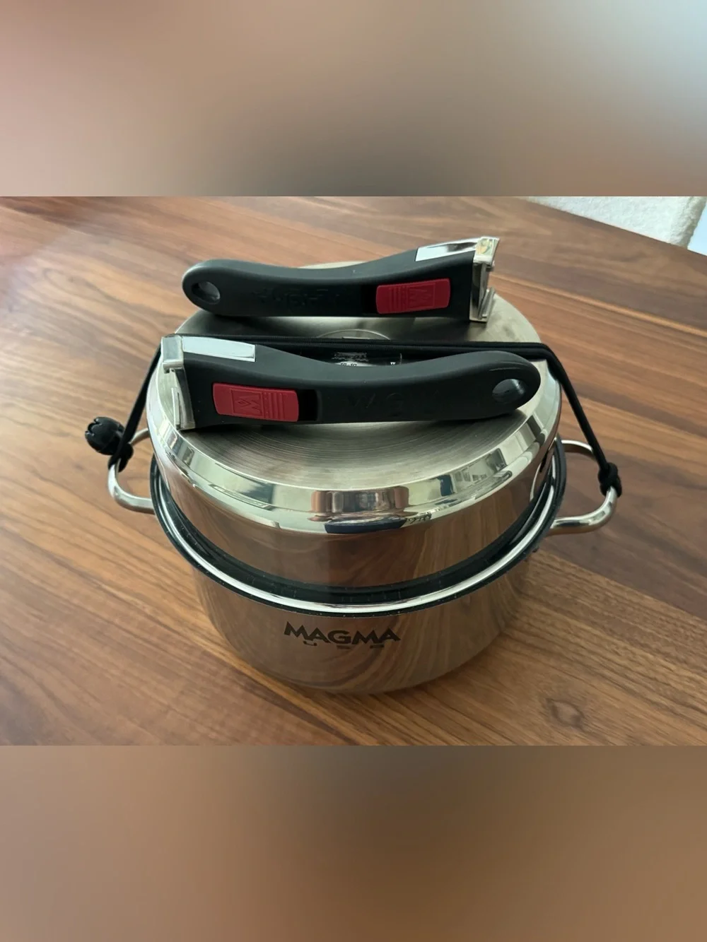 Magma 10 Piece Gourmet Nesting Ceramica Non-Stick Stainless Steel Cookware Set